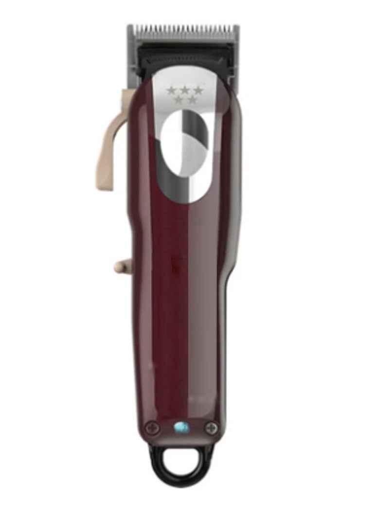 Superior Quality Electric Shaver | 8 premium Attachments | Staggertooth Blade | 3 Pin - GCC Maroon/Silver 0.8-2.5mm